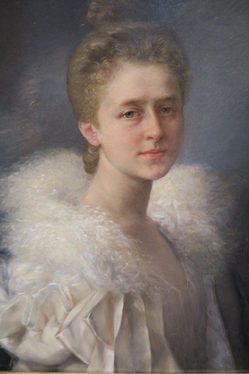 Portrait De Femme 1900 Belle époque dans le goût de Corcos.-photo-2
