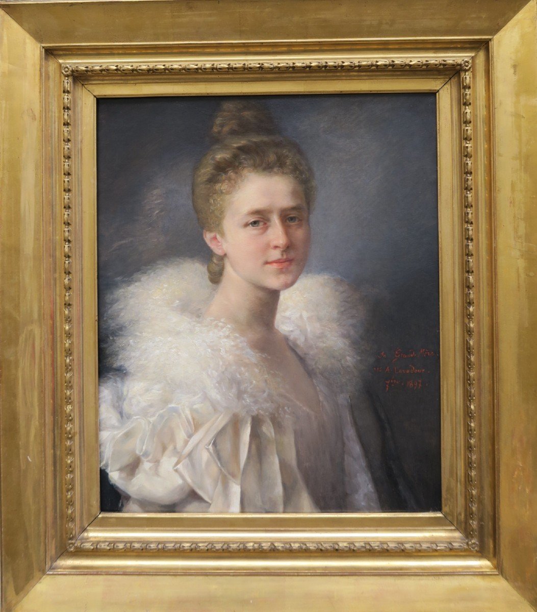 Portrait De Femme 1900 Belle époque dans le goût de Corcos.