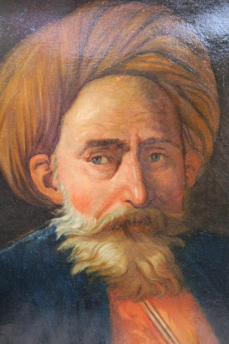 Rare Portrait Orientaliste XIX d'Un Ottoman-photo-2