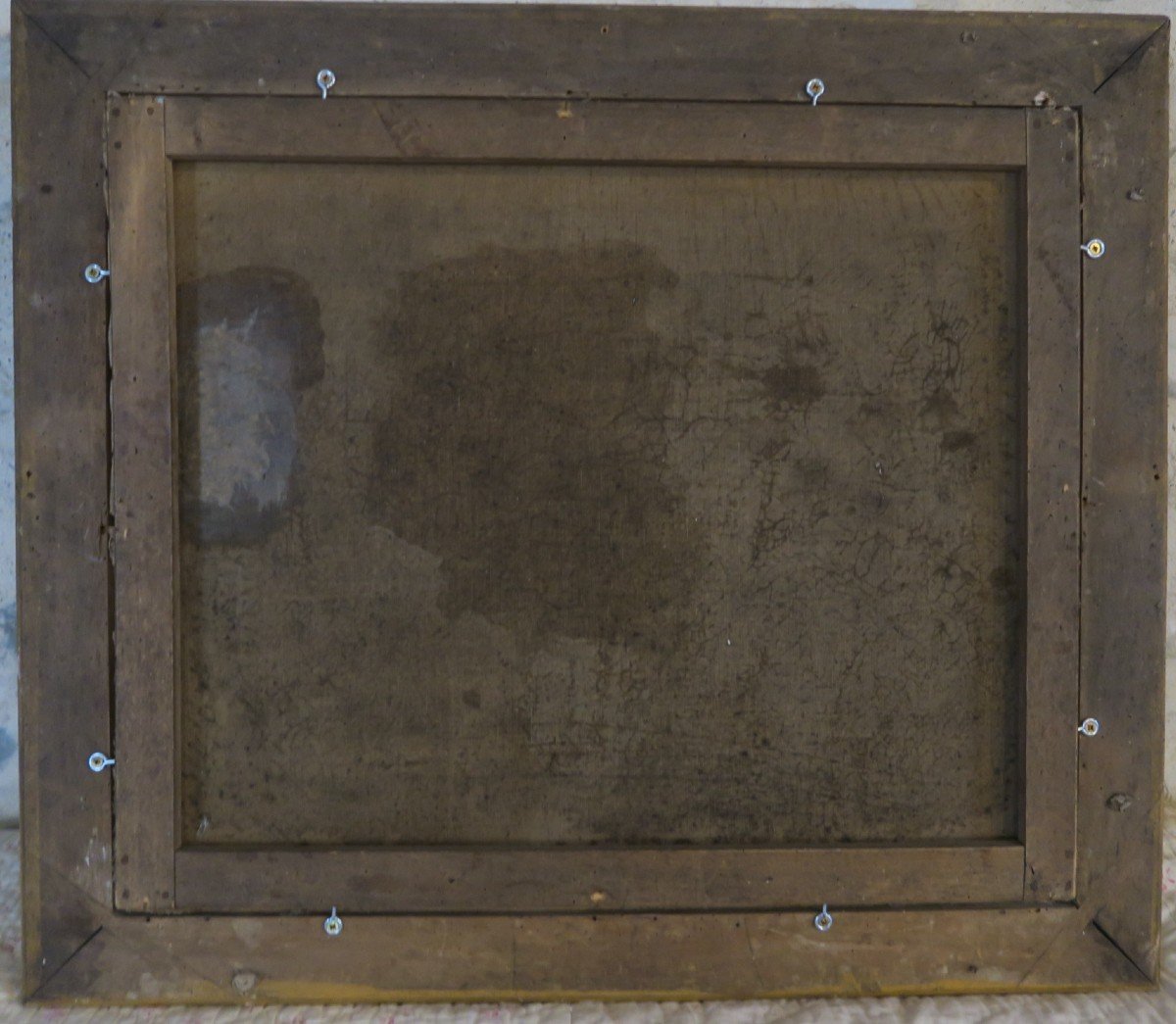 Rare Scène d'Atelier XIX d'Une Femme Peintre-photo-2