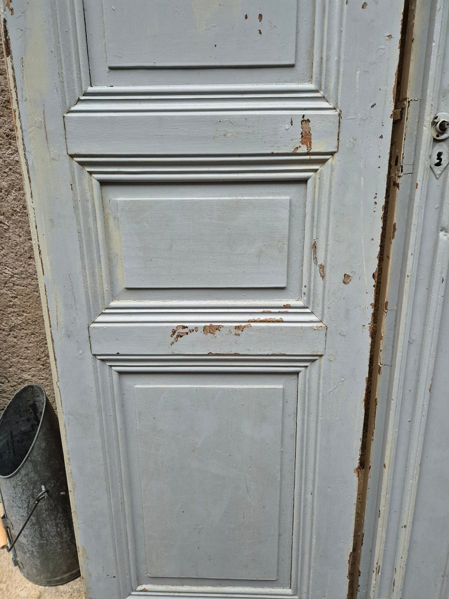 Double Door, 19th Century Directoire Style, To Be Stripped-photo-3