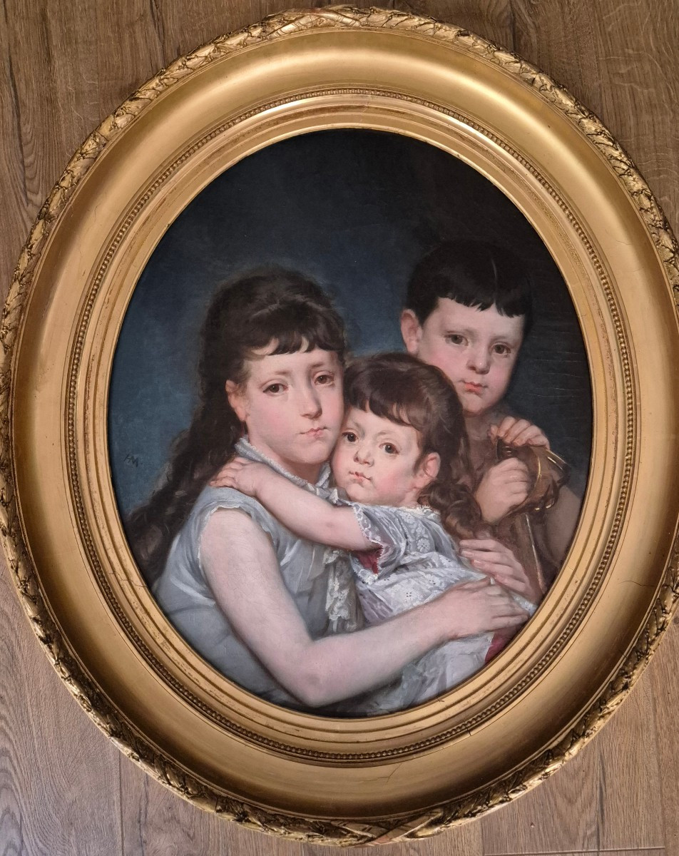 Family Portrait XIX Of Three Children Napoléon III-photo-2