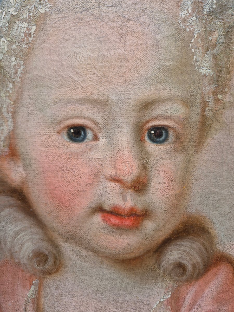 Portrait XVIII de jeune fille, trompe-l’œil  Louis XVI-photo-1