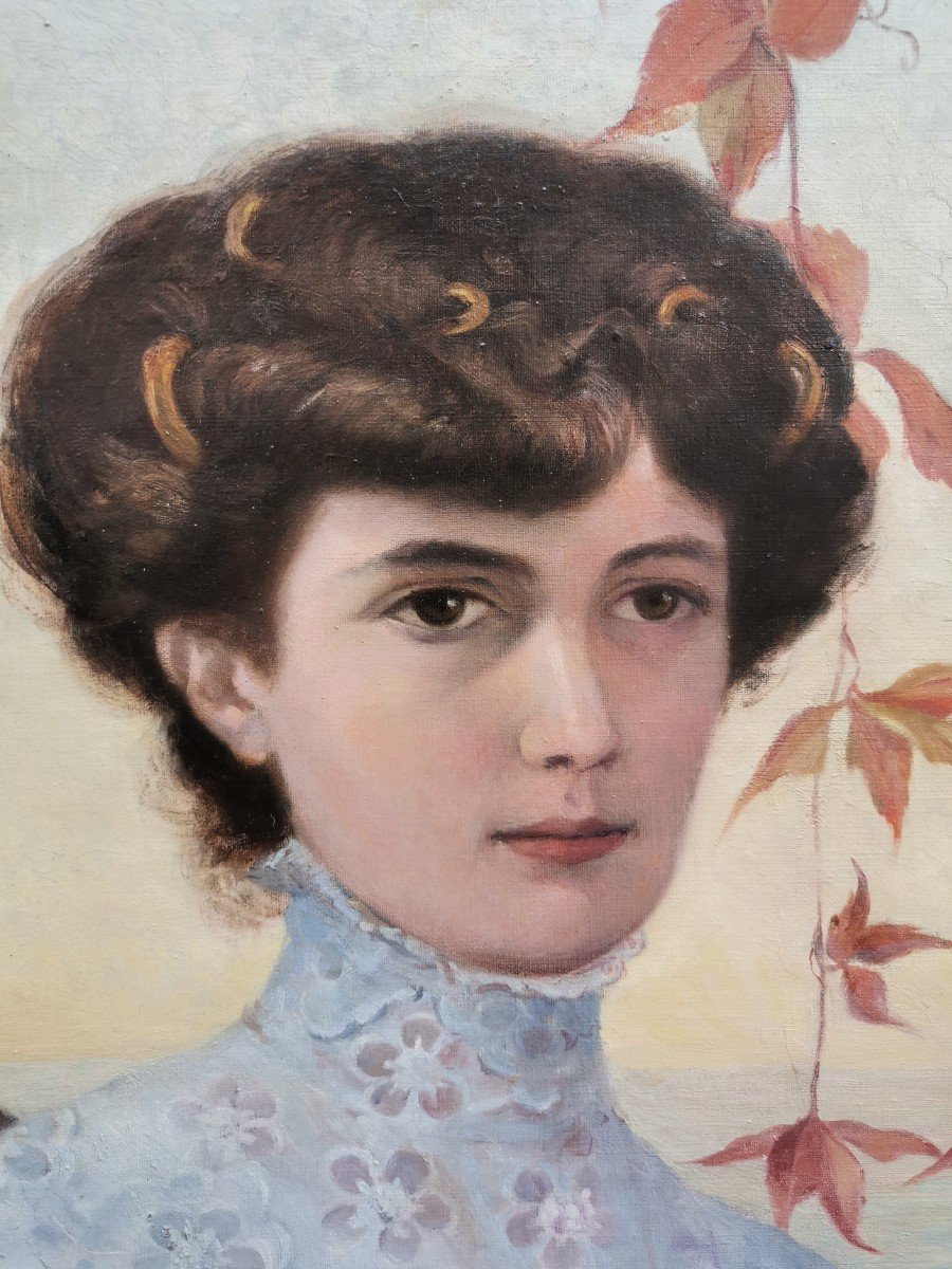 Art Nouveau Seaside Portrait Circa 1900-photo-2