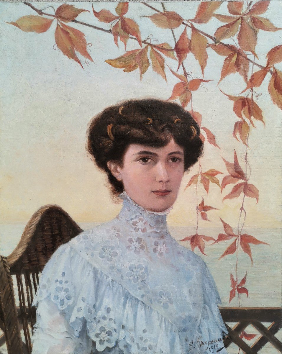 Art Nouveau Seaside Portrait Circa 1900-photo-1