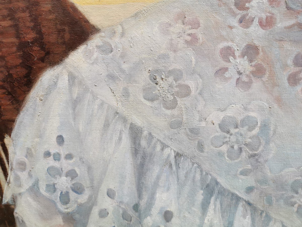 Portrait Bord De Mer Art Nouveau circa 1900-photo-4