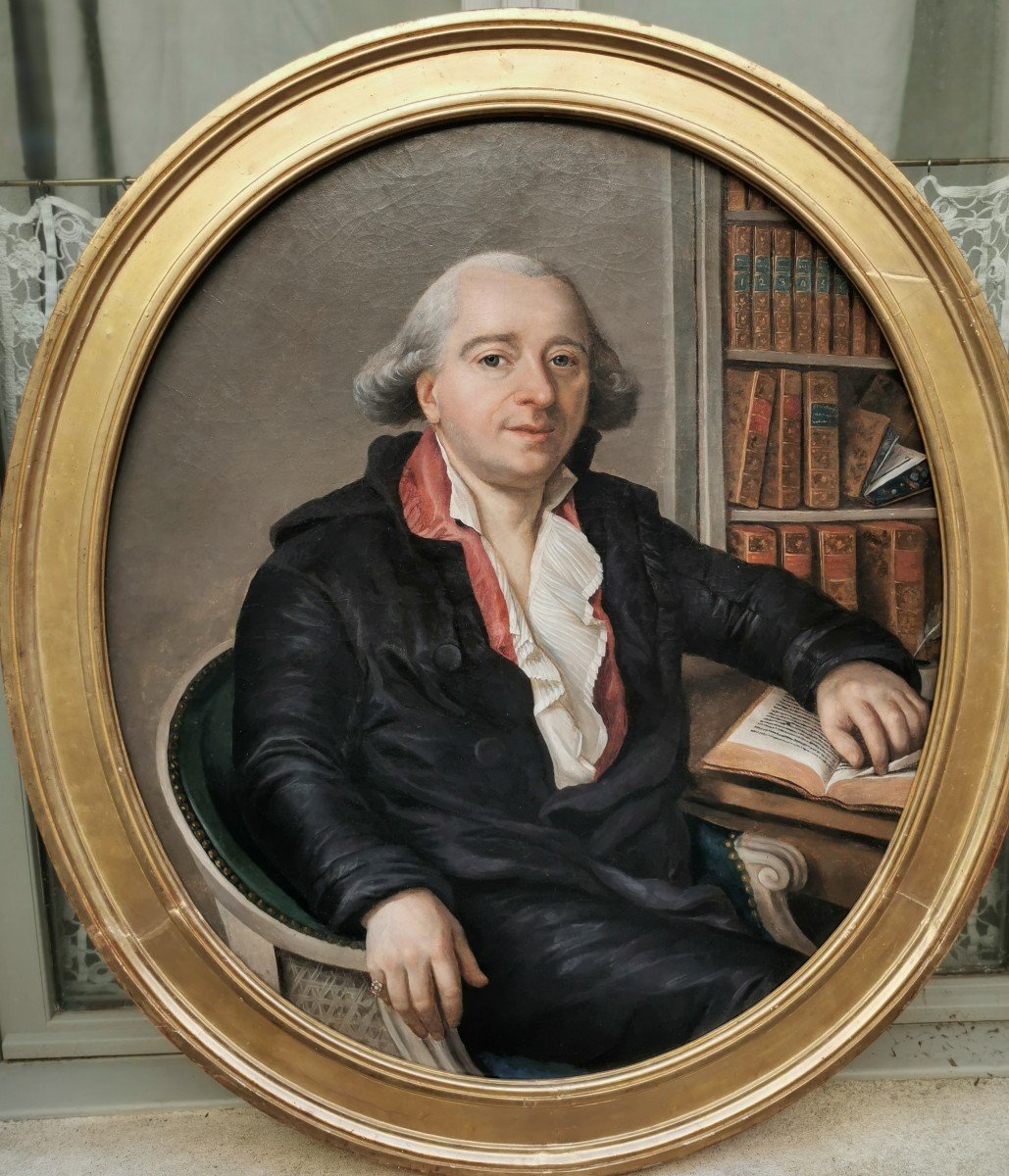 Grand Portrait d'Homme d'époque Louis XVI -photo-1