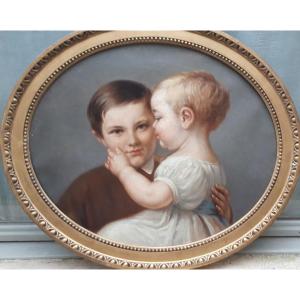 Portrait De Deux Enfants XIX