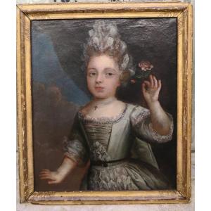 Portrait Jeune Fille Fin XVII,  Début XVIII.