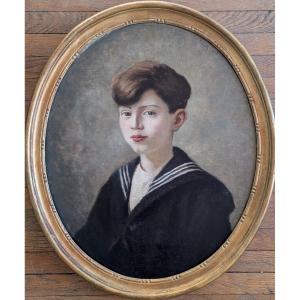 Art Deco Portrait Of A Young Boy, Signed And Dated