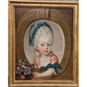 Portrait XVIII de jeune fille, trompe-l’œil  Louis XVI