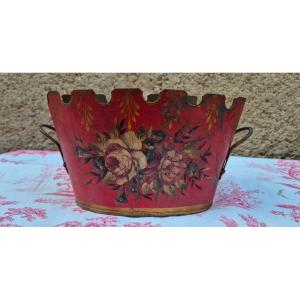 Napoleon III-style Cooler, Signed Sheet Metal Glass Top