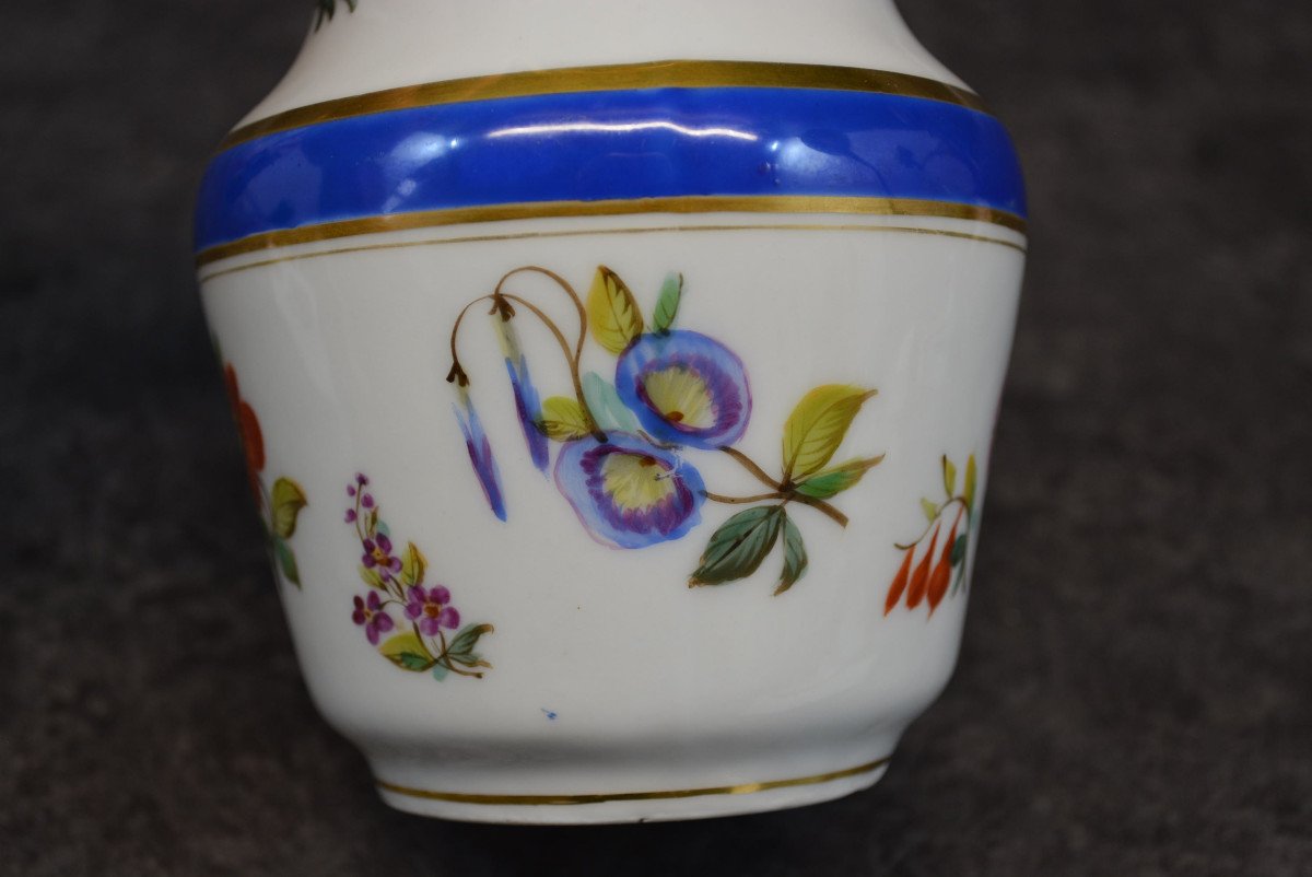 Pot à Lait En Porcelaine De Paris Décor Floral-photo-5