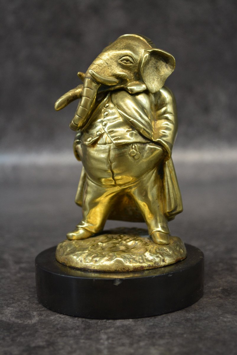 Pyrogène éléphant Habillé En Bronze Déco Cirque 