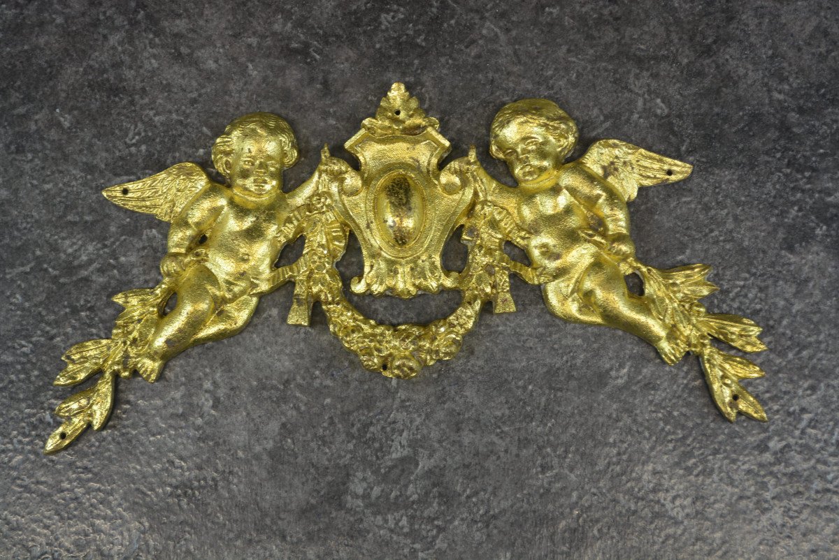 Decoration In Gilt Bronze For Furniture Decor Angelot