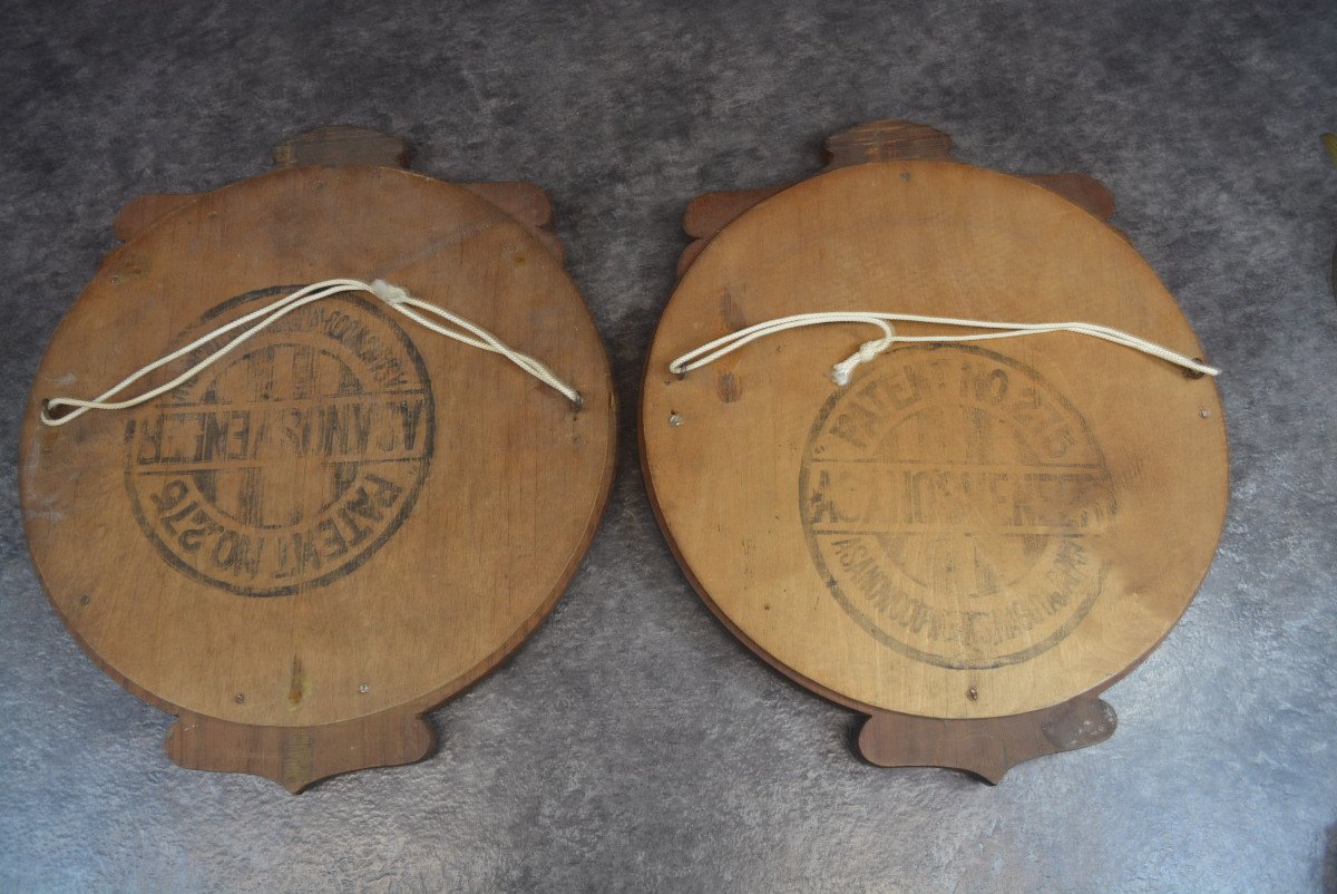 Pair Of Large Biscuit Medallions-photo-6