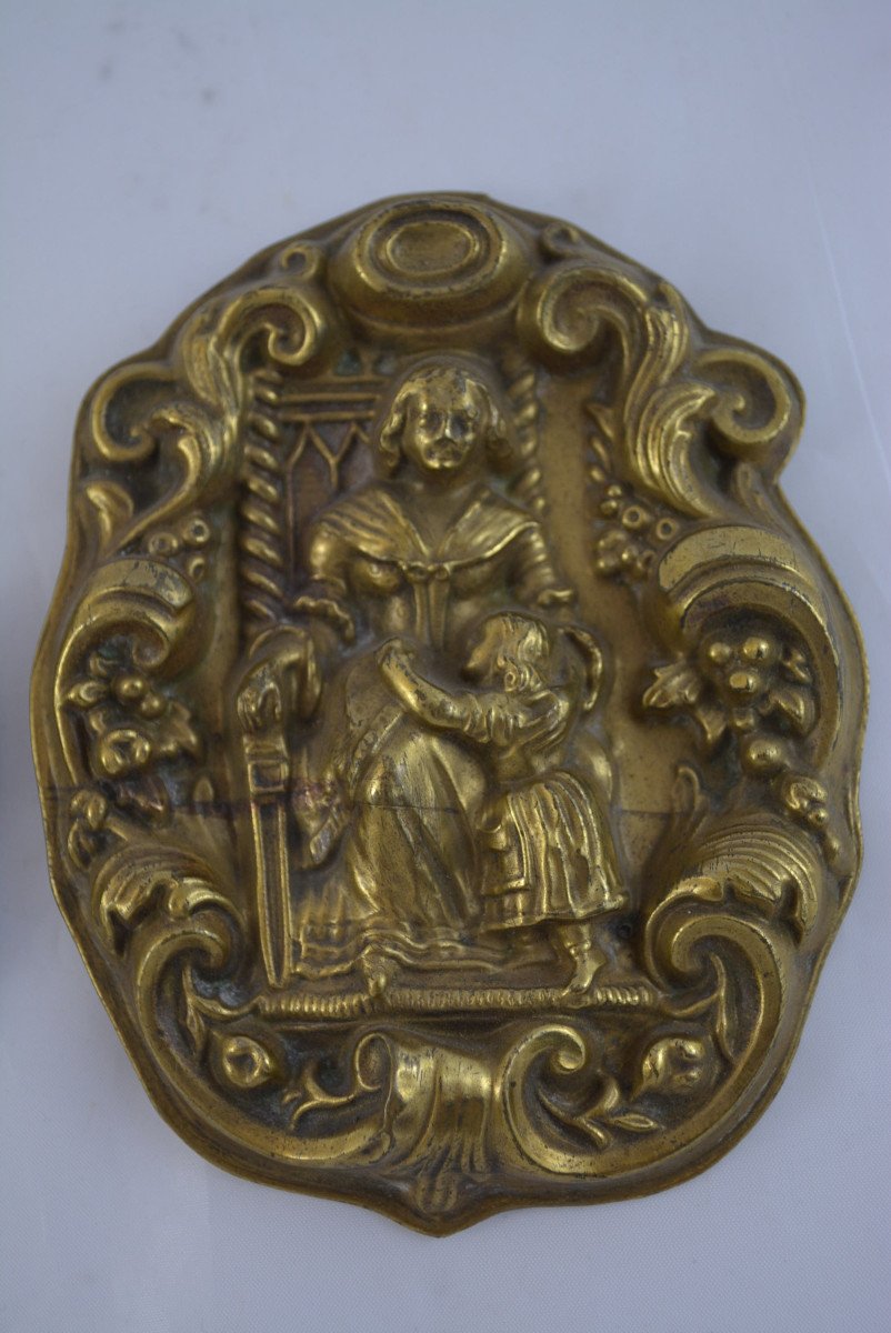 Pair Of Brass Plate Decoration-photo-3