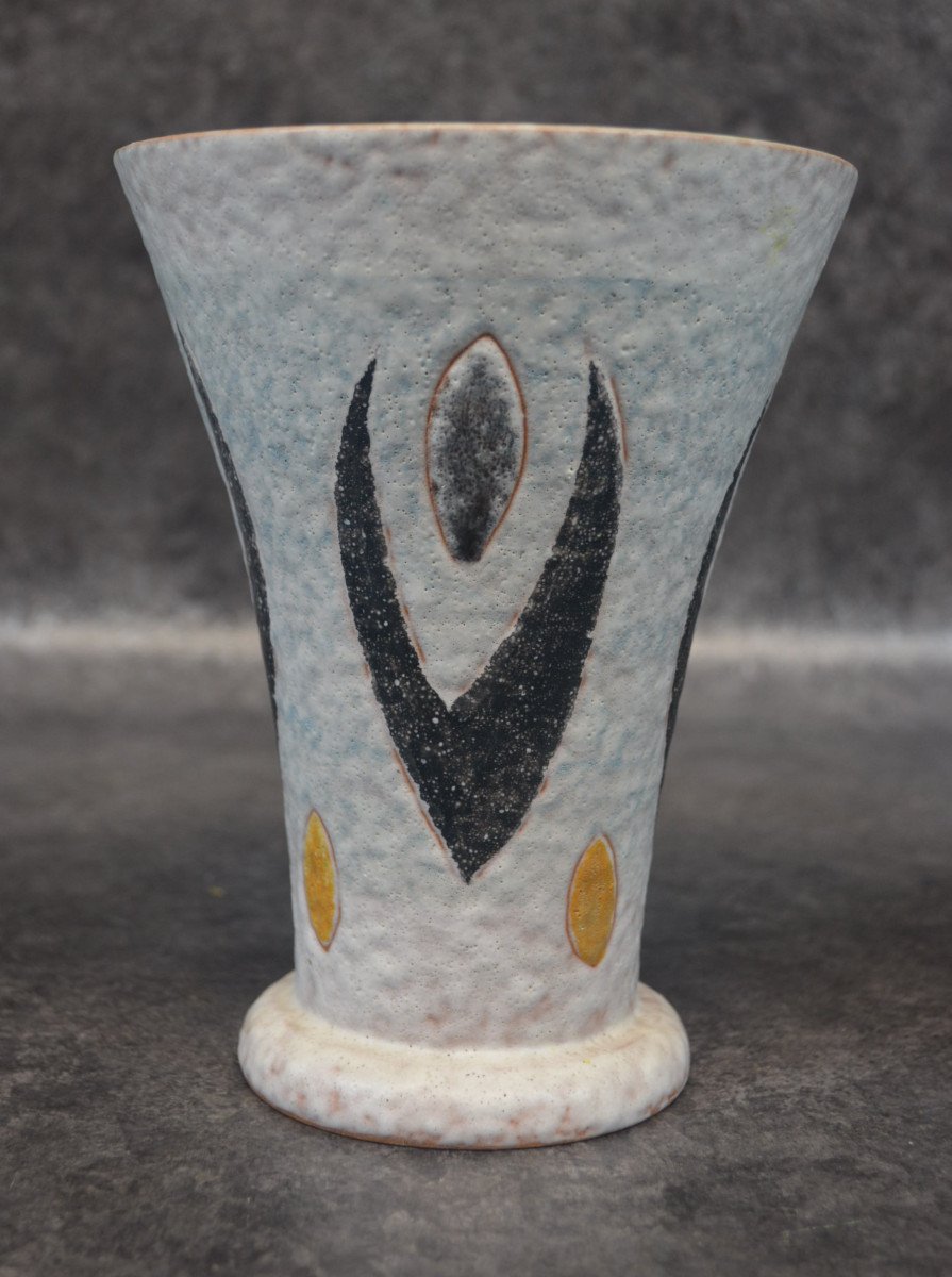 Ceramic Vase By Jacques Sagan In Vallauris