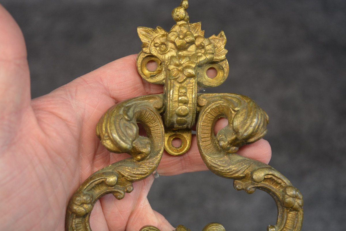 Pair Of Bronze Handles Dragon Decor XIX Eme-photo-2