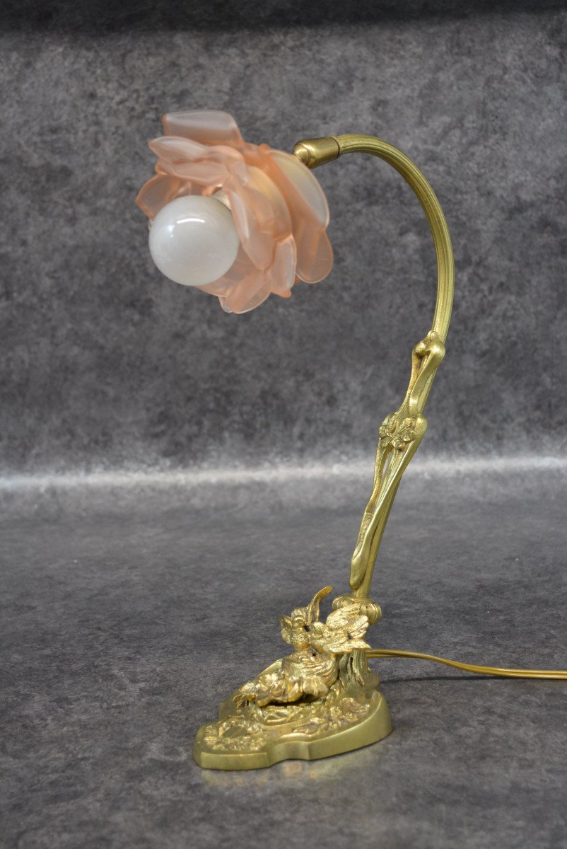 Art Nouveau Doves Decor Desk Lamp-photo-2