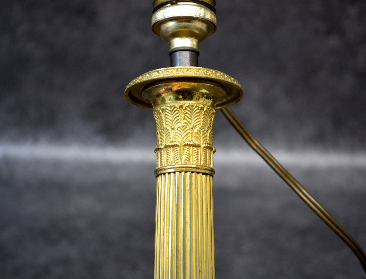 Bougeoir Empire Par Claude Gallé Monté En Lampe-photo-1