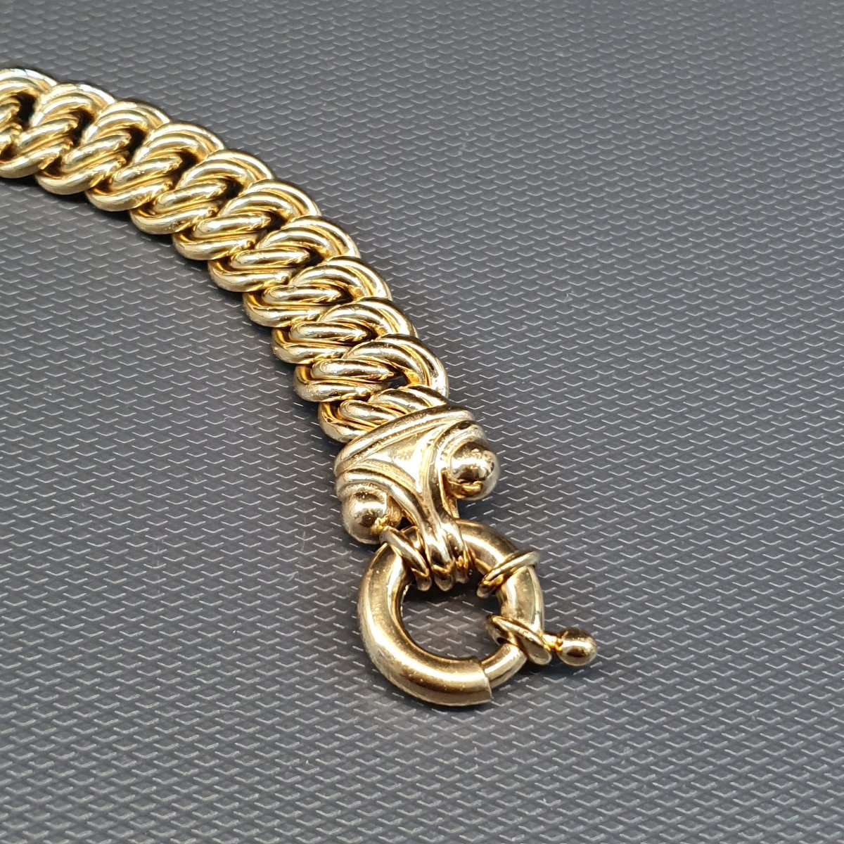 Bracelet à Maille Amércaine Plaqué Or-photo-1