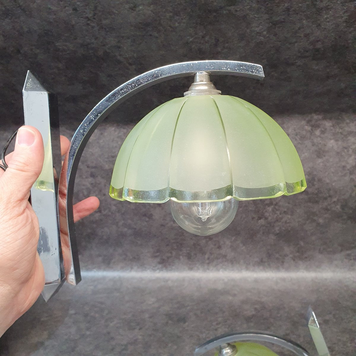 Pair Of Art Deco Wall Lights-photo-1