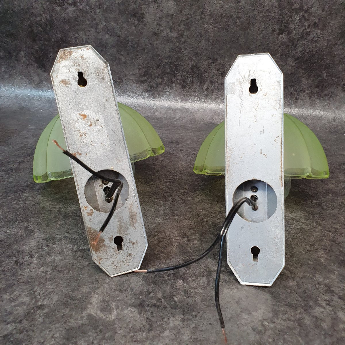Pair Of Art Deco Wall Lights-photo-6
