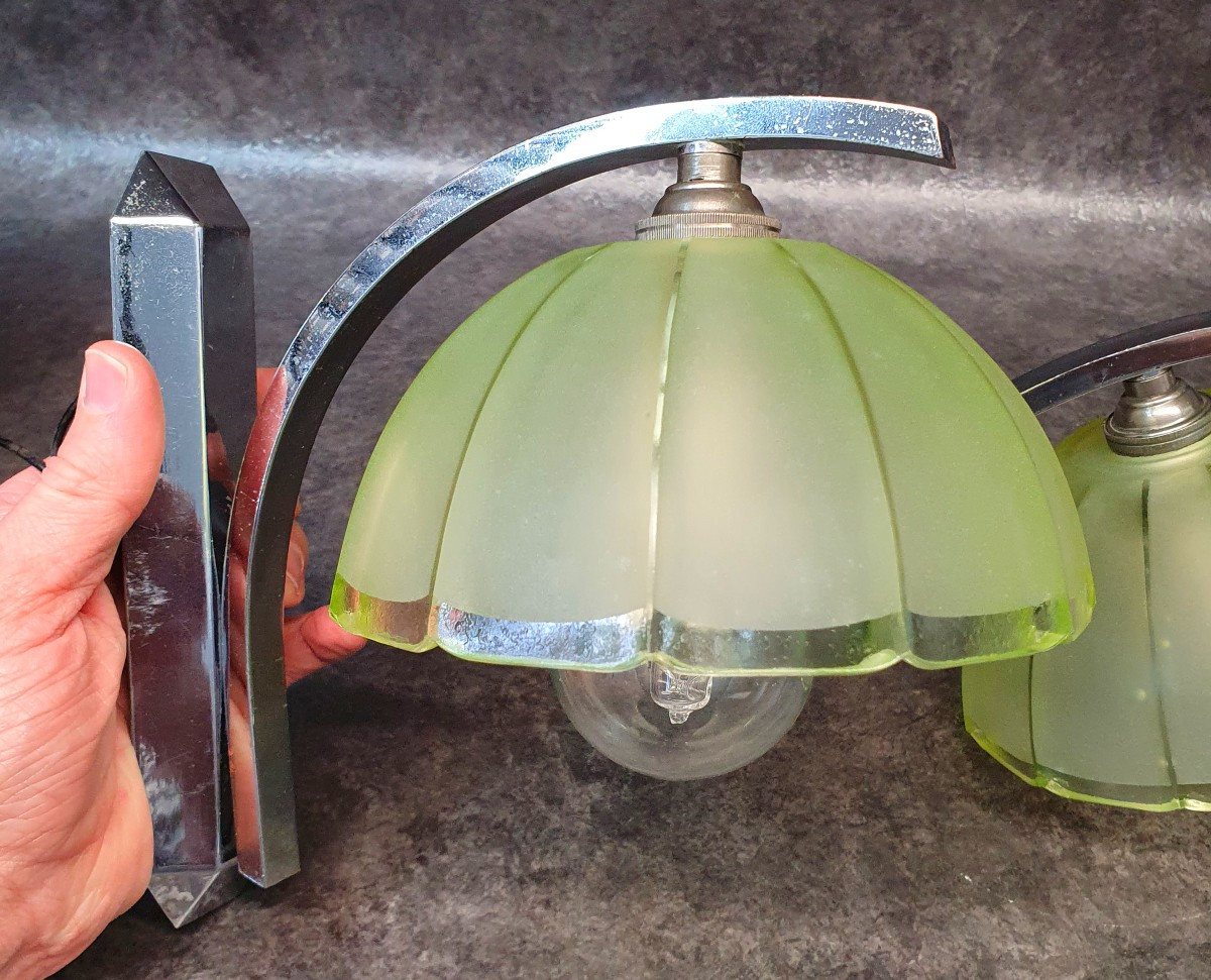 Pair Of Art Deco Wall Lights