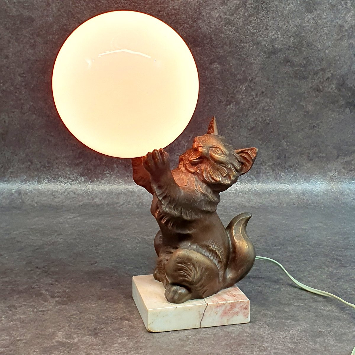 Lampe Chat Art Déco-photo-4