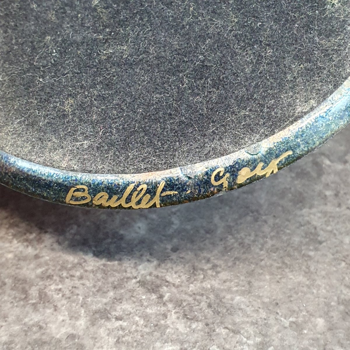 Baillet Goy Enameled Copper Bottle Coaster-photo-2