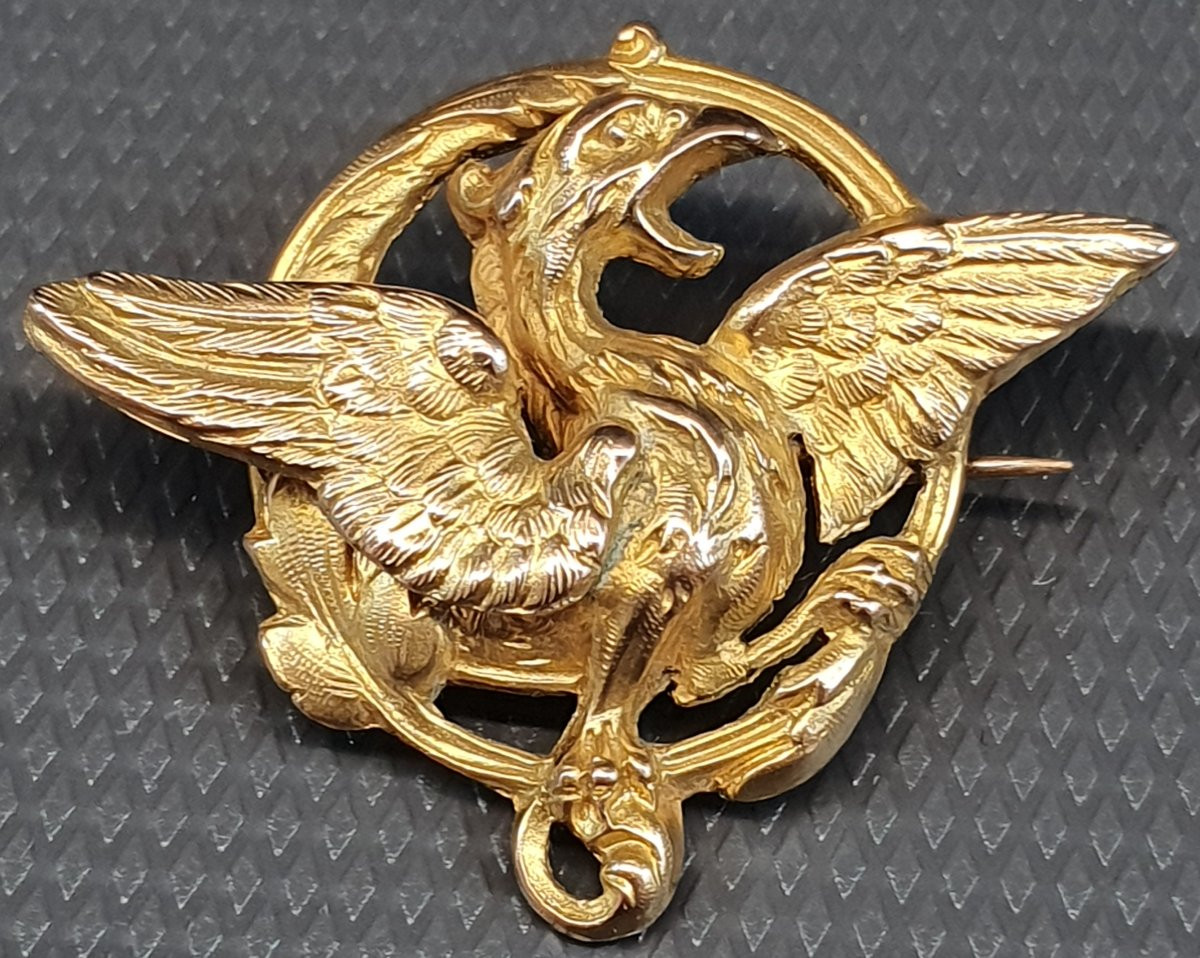 Broche Griffon Plaqué Or Oria-photo-4