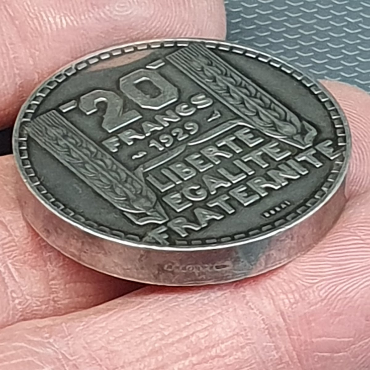 20 Francs Turin Essai 1929 Piéfort En Argent-photo-4