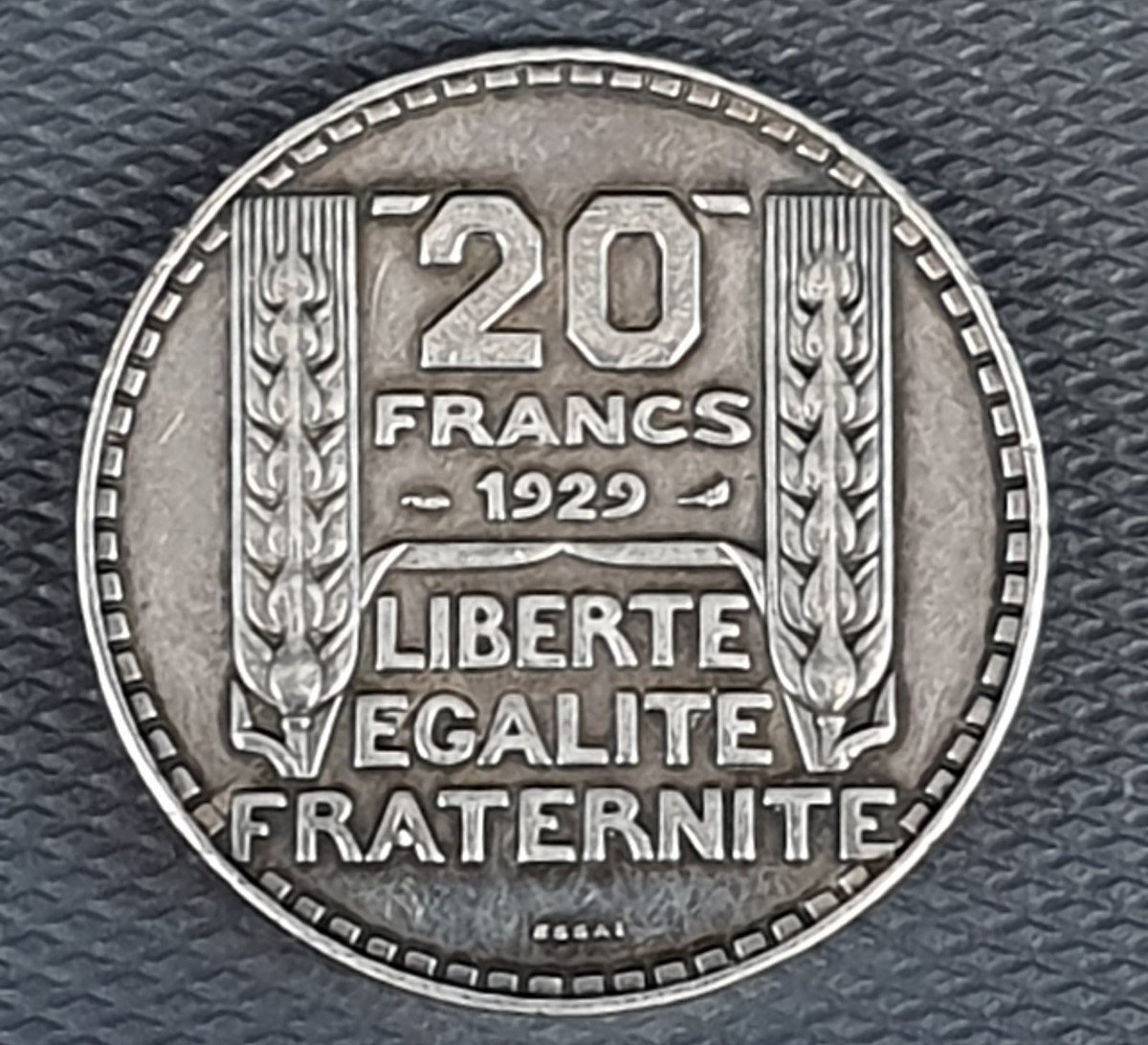 20 Francs Turin Essai 1929 Piéfort En Argent