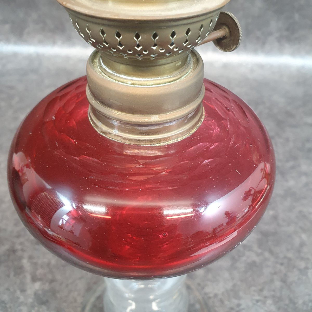Sars Kerosene Lamp Blown Glass Pottery-photo-3