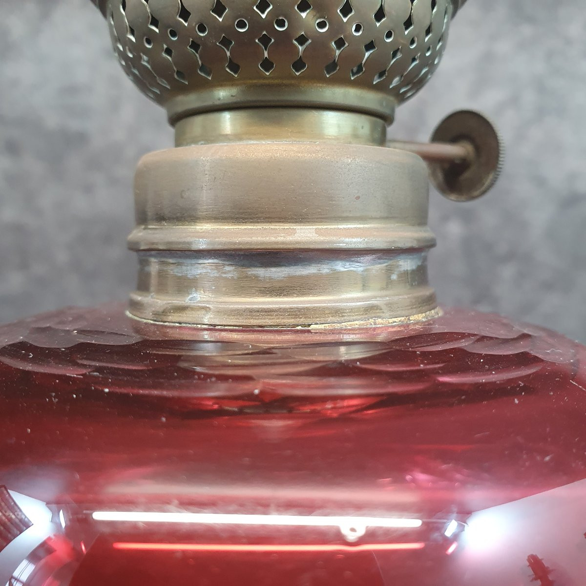 Sars Kerosene Lamp Blown Glass Pottery-photo-5