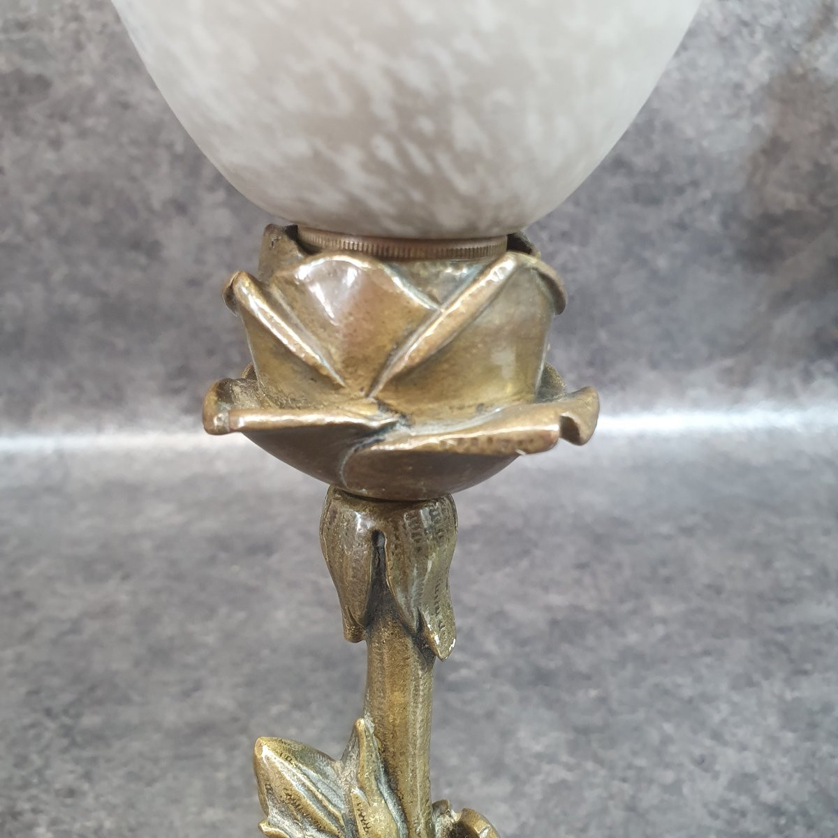 Art Nouveau Bronze Muller Lamp-photo-6