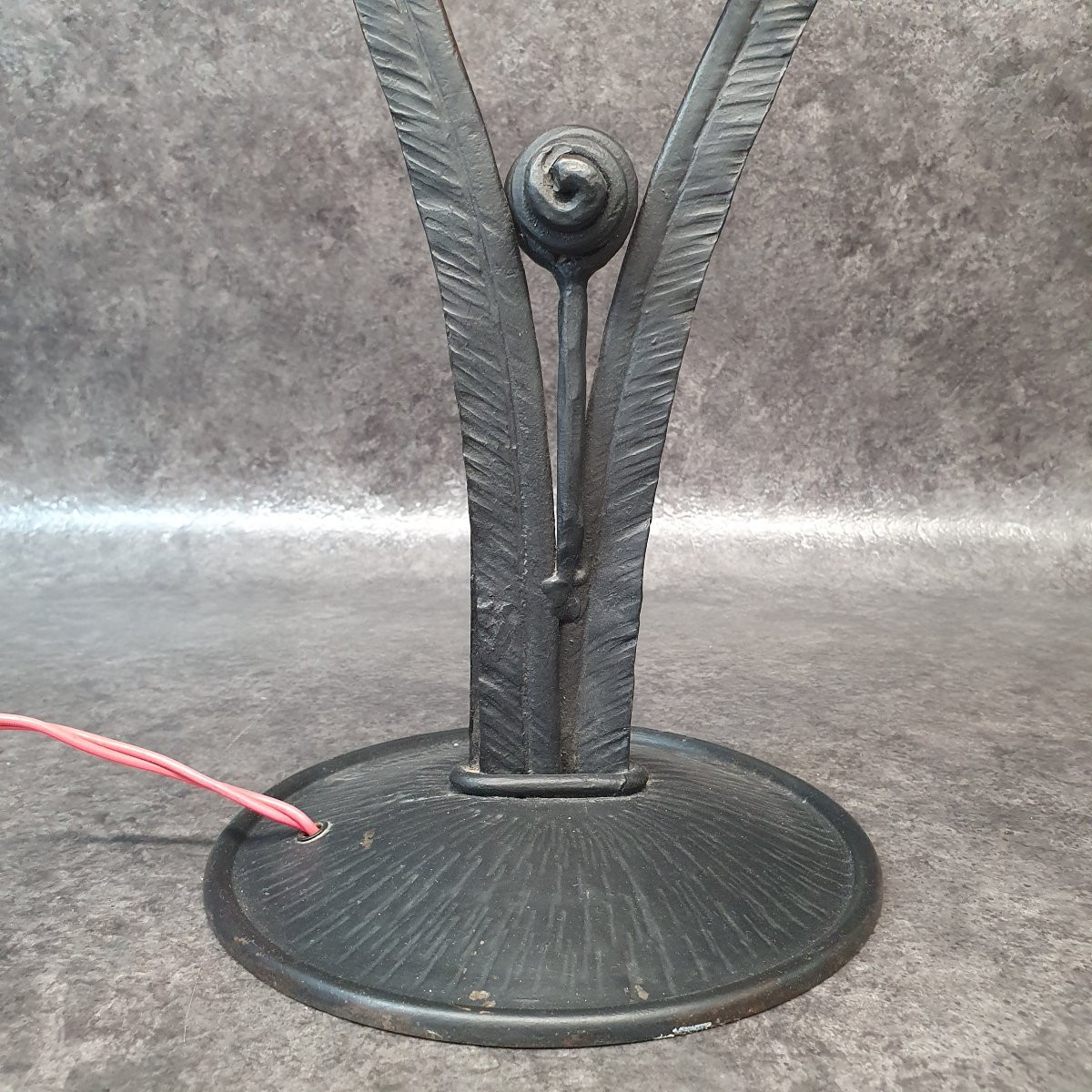Art Deco Wrought Iron Lamp-photo-1