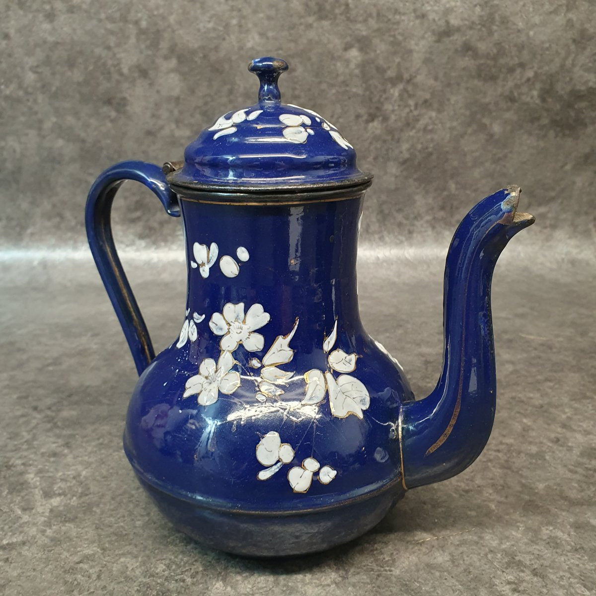 Blue Enamel Coffee Pot-photo-4