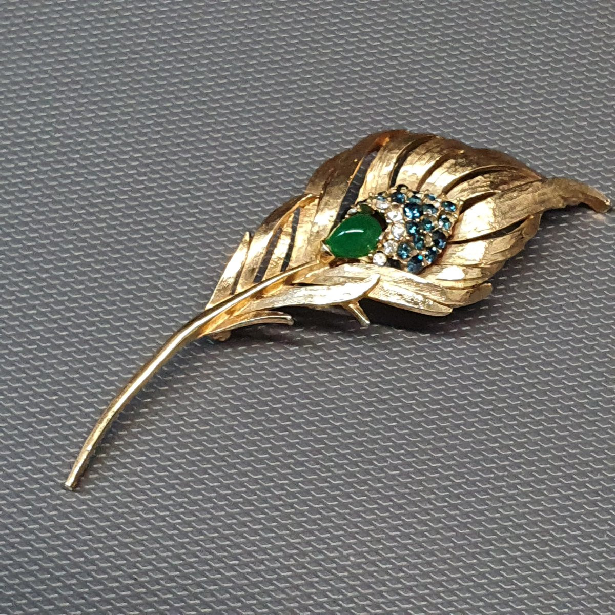 MARCEL BOUCHER - broche plume de paon-photo-2