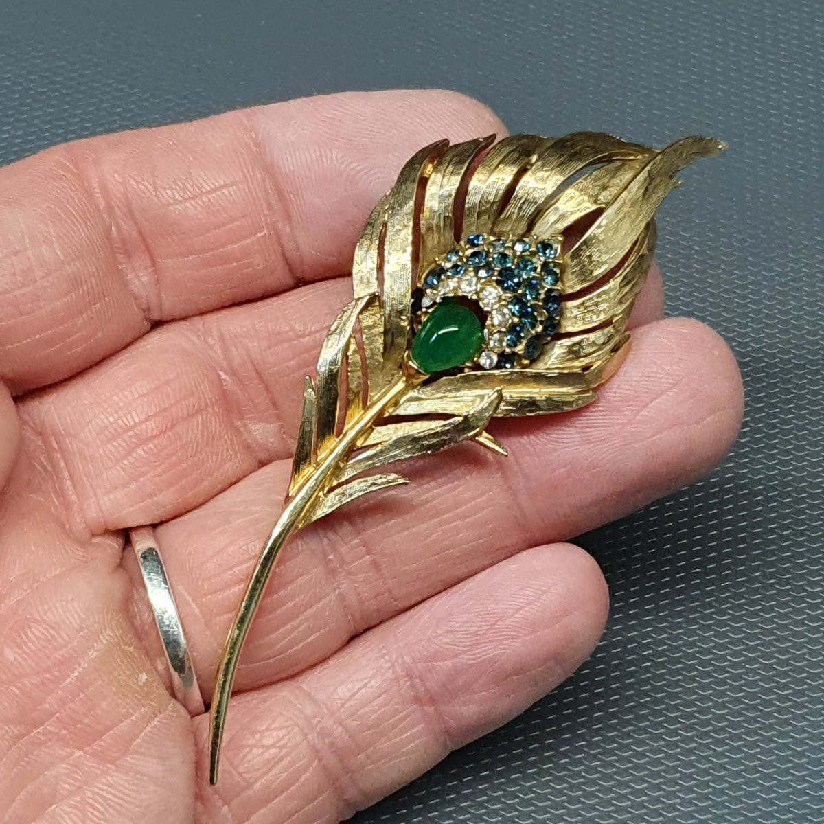 MARCEL BOUCHER - broche plume de paon-photo-4