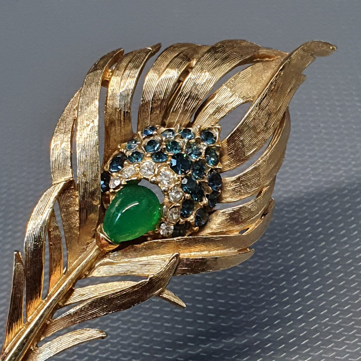 MARCEL BOUCHER - broche plume de paon-photo-1