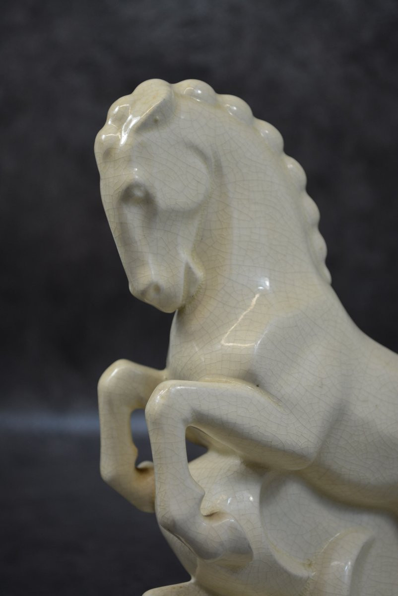 Cheval En Craquelé Art Déco 1930-photo-2