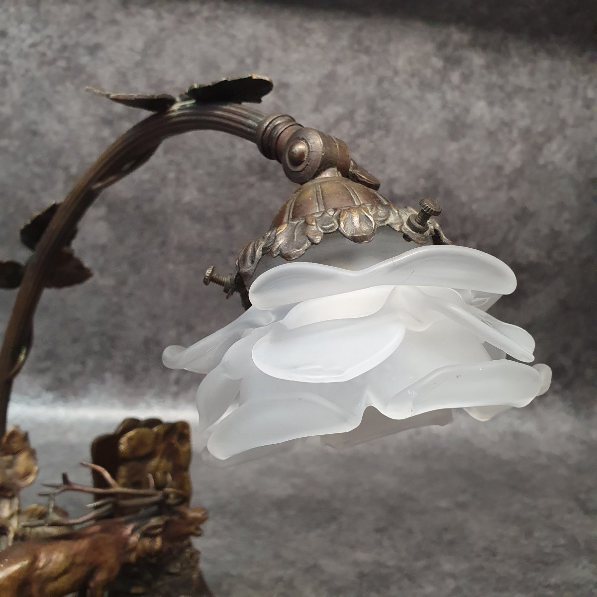 Lampe de bureau bronze pour fumeur-photo-3