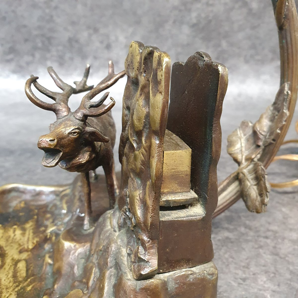 Lampe de bureau bronze pour fumeur-photo-3