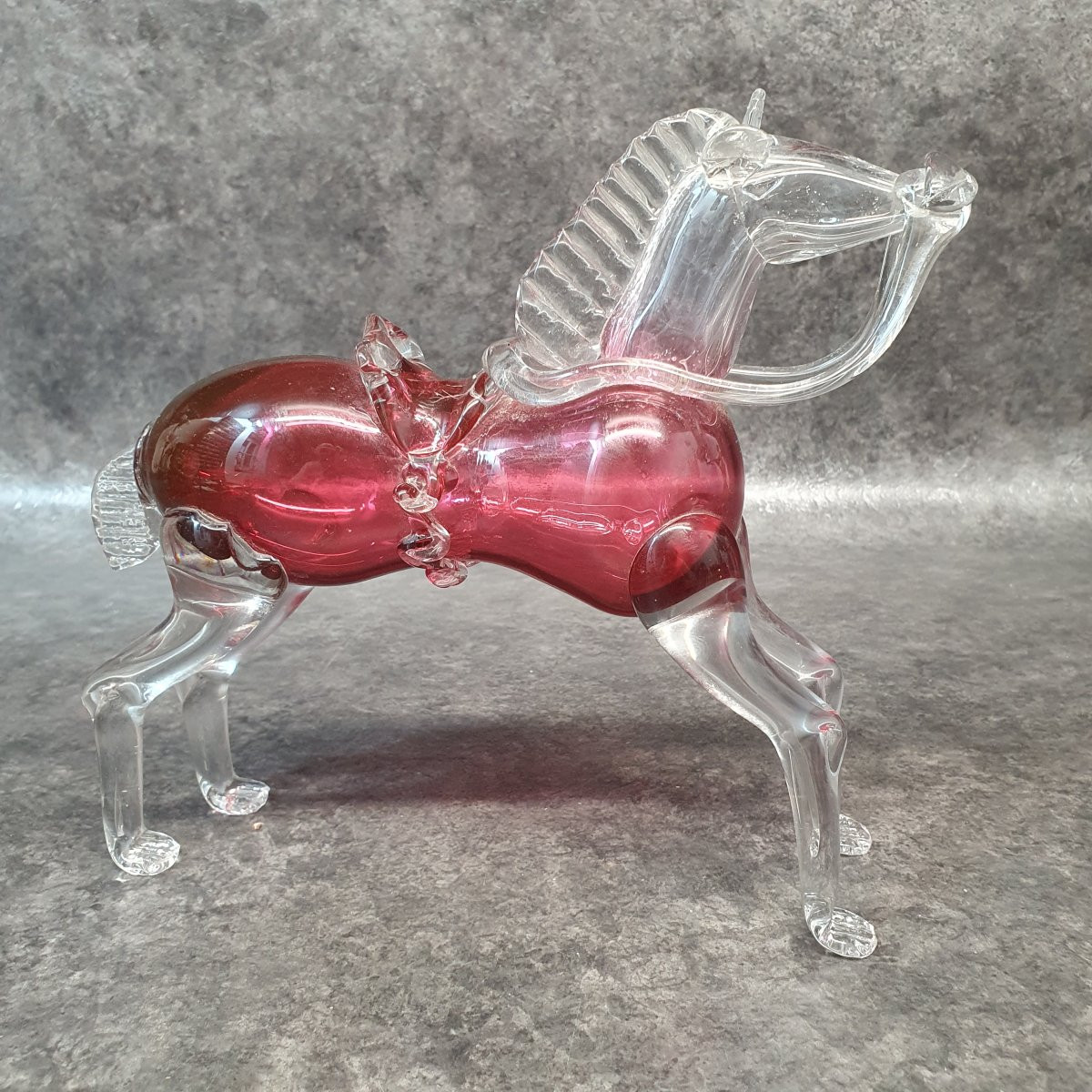 cheval en verre XIX ème -photo-2