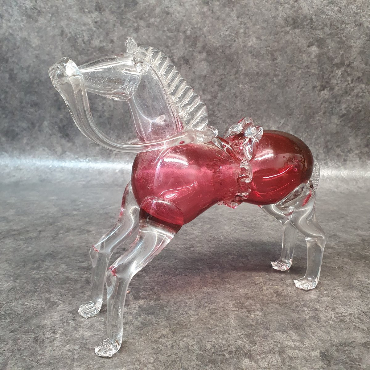 cheval en verre XIX ème -photo-2