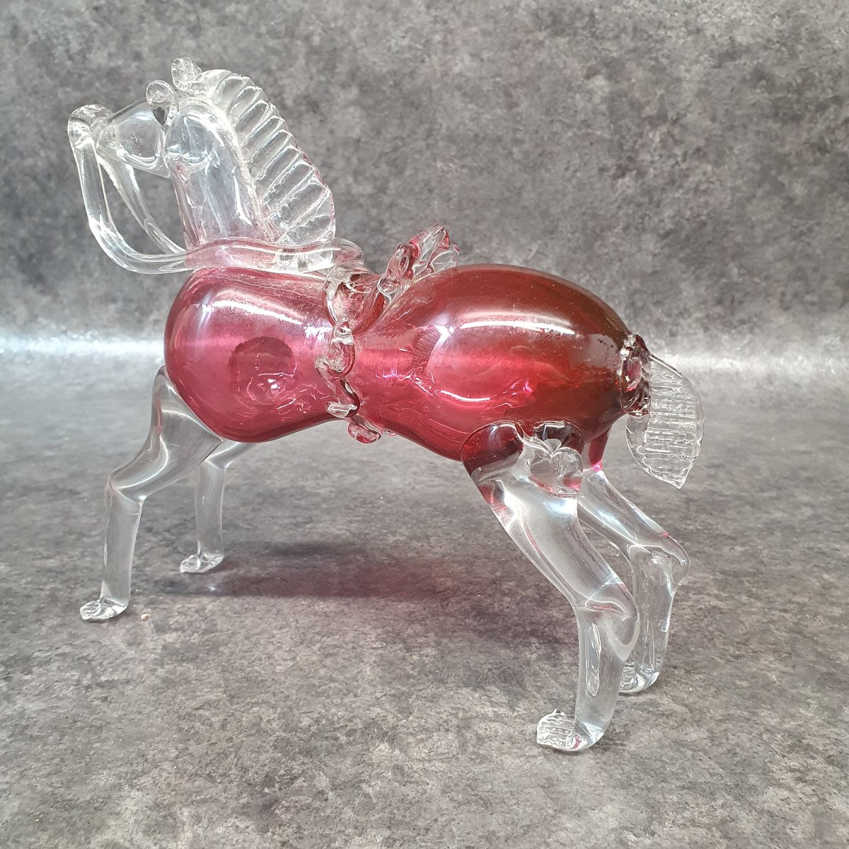 cheval en verre XIX ème -photo-3