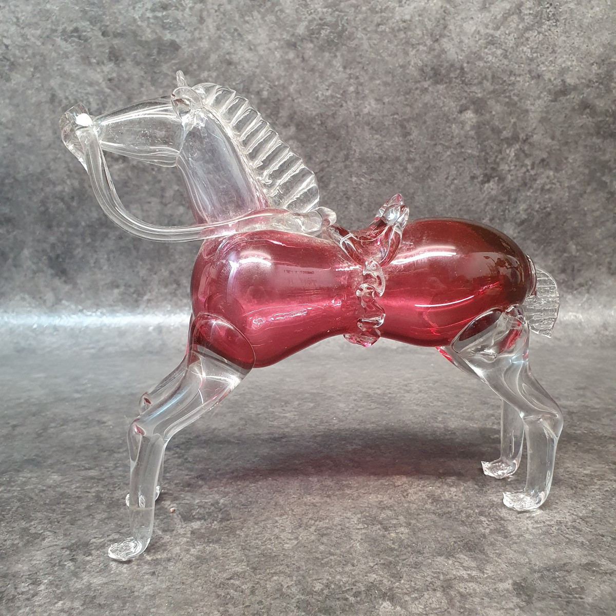 cheval en verre XIX ème 