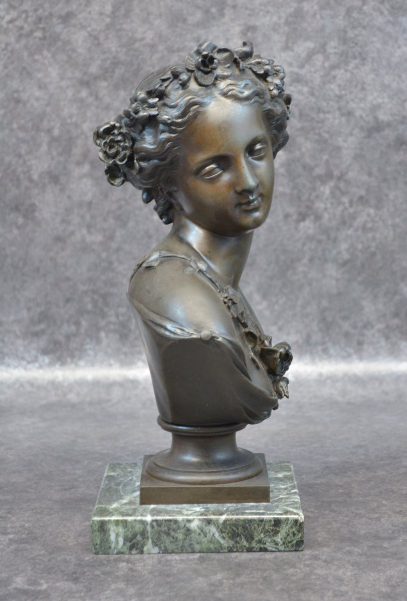 Bronze Bust Of A Young Girl-photo-3